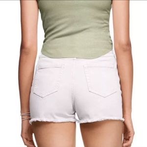 Victoria's Secret White Denim Shorts Cut Off Size 6